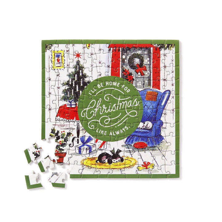 Mini je serai à la maison pour Noël comme toujours (en forme) (100pcs)