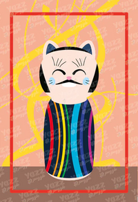 Yazz Mini Maneki Kokeshi Set (9 x 99pcs)