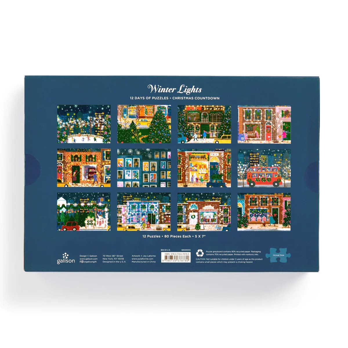 Advent Calendar - Joy Laforme Winter Lights 12 Days of Puzzles Countdown
