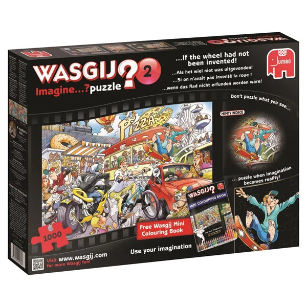 PFG Wasgij ? Imaginez… ? n° 2 – …Et si la roue n’avait pas été inventée ! (avec un mini-livre de coloriage gratuit) (Utilisation – PUZZLES FOR GOOD)
