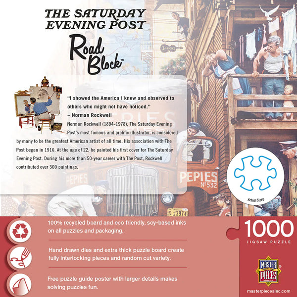 Buy Road block, norman rockwell (1000pcs) Puzzle | Jigsaw Jungle