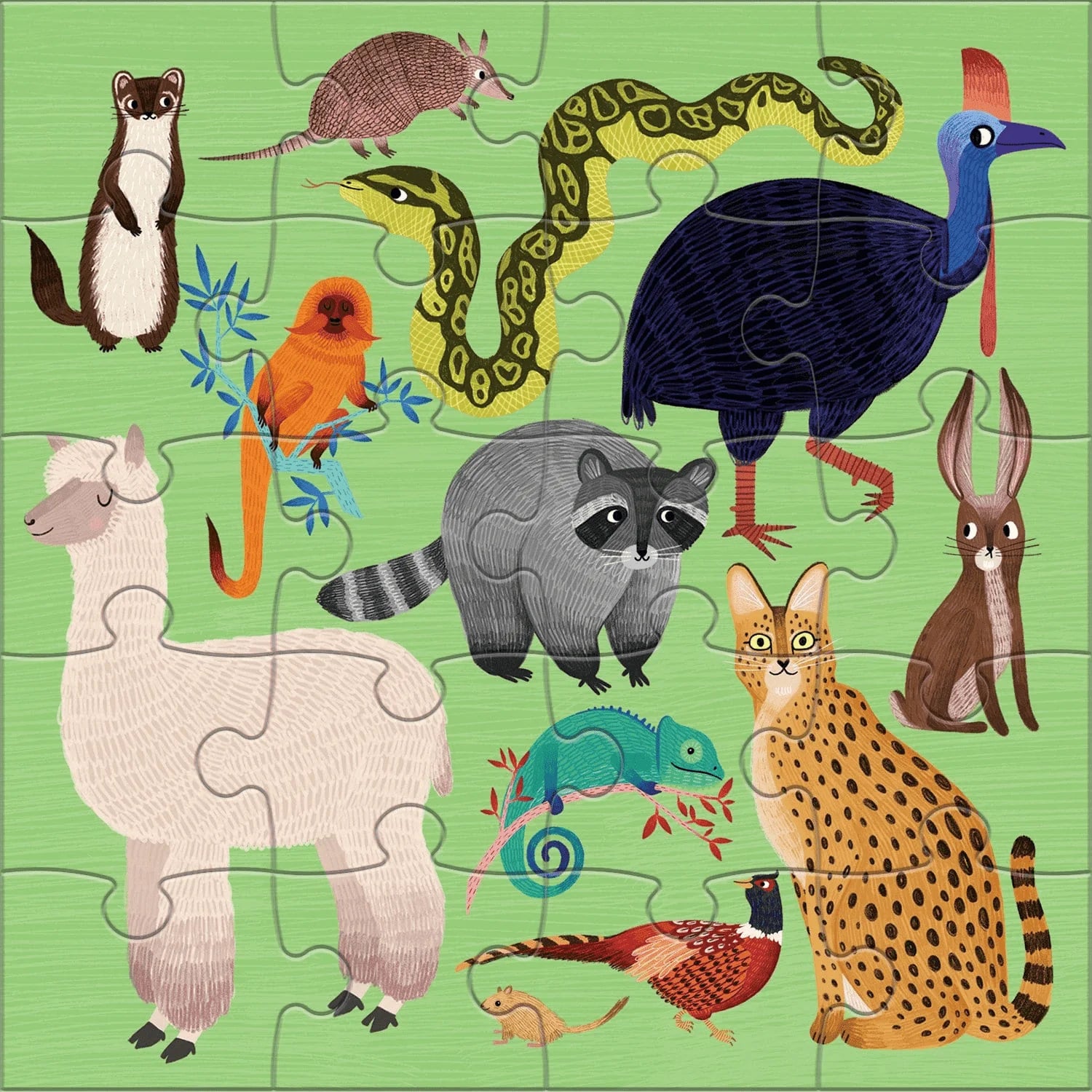 2 Magnetic Puzzles - Land & Sea Animals