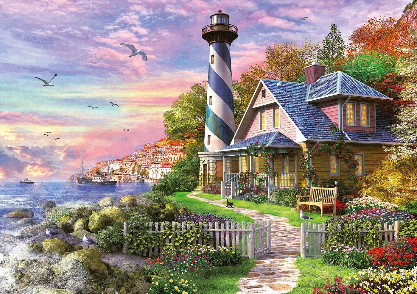 Lighthouse at Rock Bay, Dominic Davison (1000 pcs)