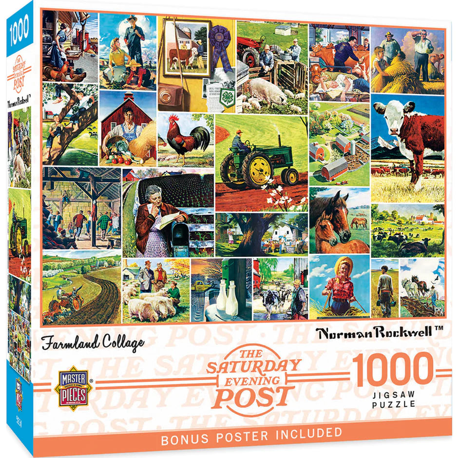 Post du samedi soir - Farm Collage, Norman Rockwell (1000pcs)