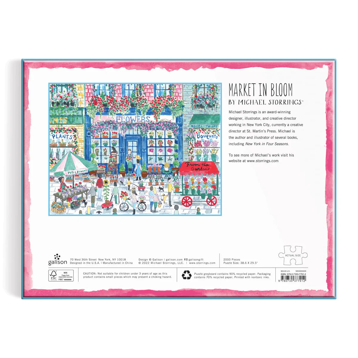 PFG Market in Bloom, Michael Storrings (2000pcs) (Usage/Used - PUZZLES FOR GOOD)