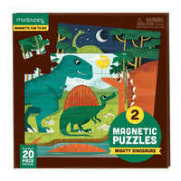 2 Magnetic Puzzles - Mighty Dinosaurs