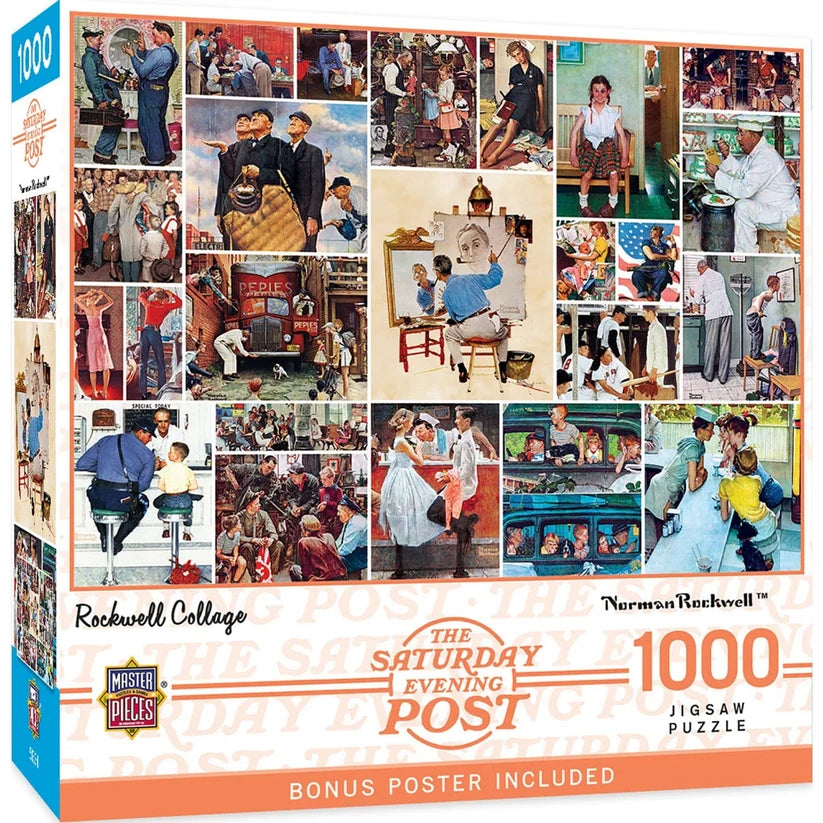 Saturday Evening Post - Rockwell Collage, Norman Rockwell (1000pcs)