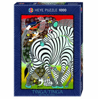 PFG Zebra - Tinga Tanga - Art from Africa (1000pcs) (Usage/Used - PUZZLES FOR GOOD)