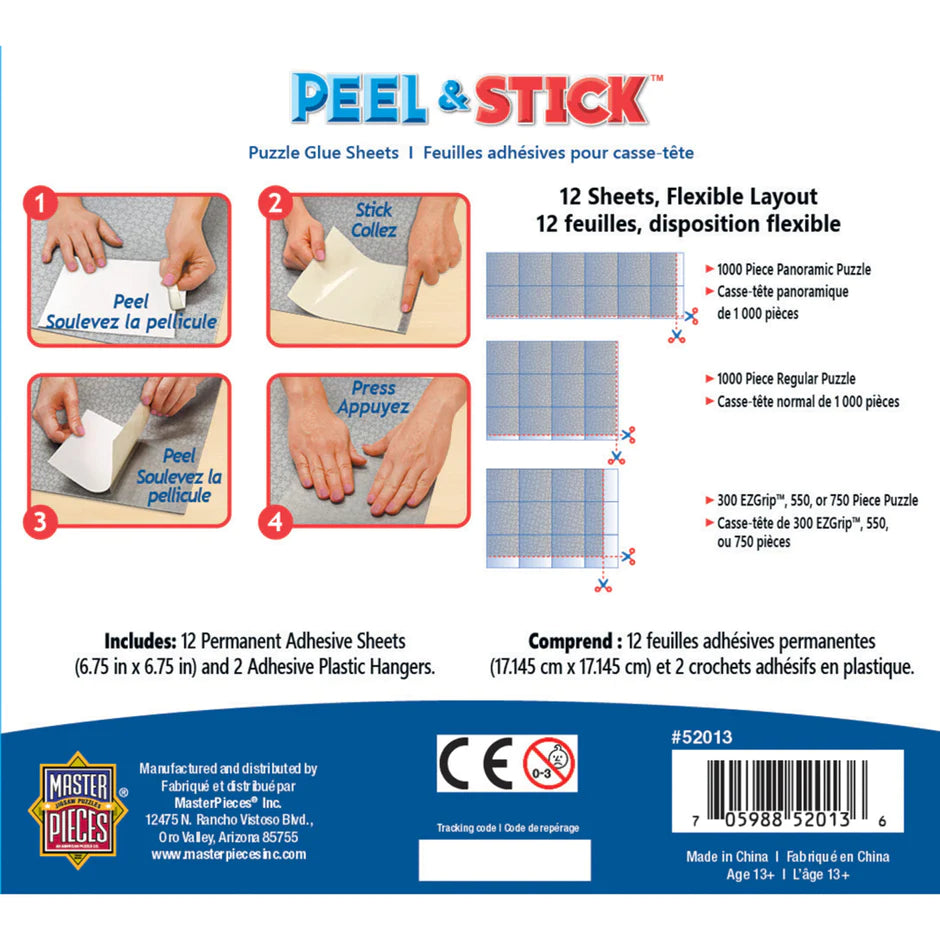Peel & Stick Puzzle Glue Sheets