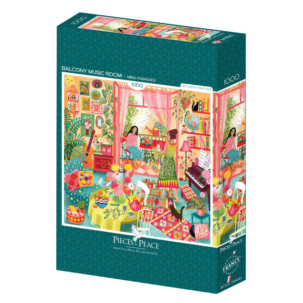 PFG Balcony Music Room (1000pcs) (Usage/Used - PUZZLES FOR GOOD)