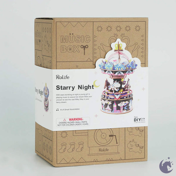 Buy 3d mechanical music box - starry night (wood) Puzzle | Jigsaw Jungle
