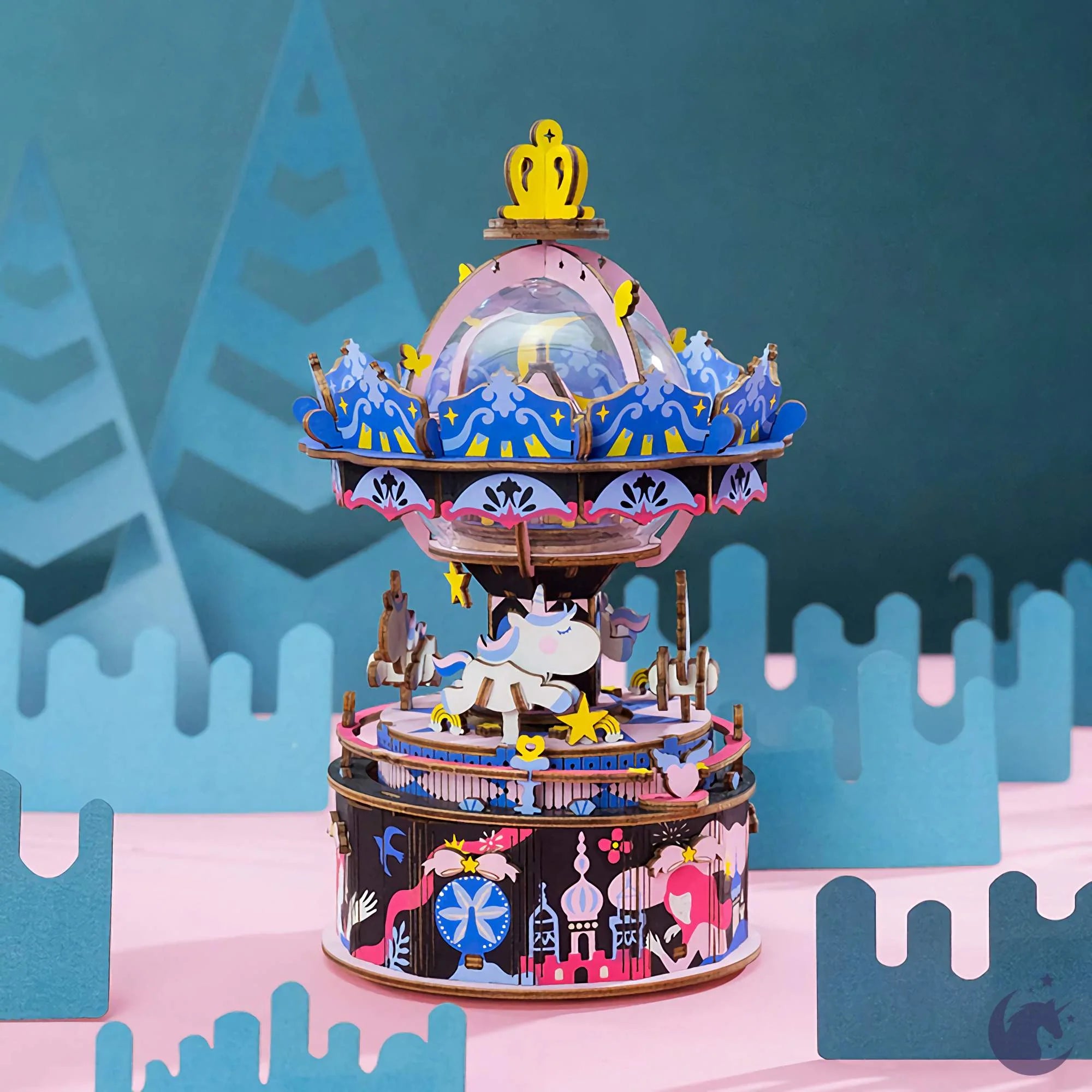 3D Mechanical Music Box - Starry Night (Wood)