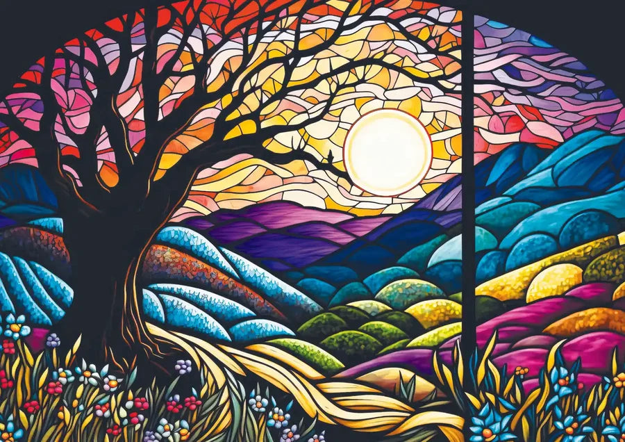 Stained Glass Sunset (1000pcs)