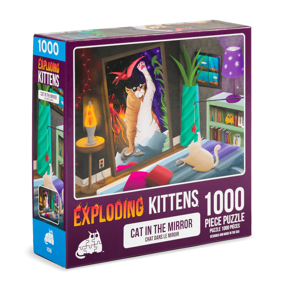 PFG Cat in the Mirror (1000pcs) (Usage/Used - PUZZLES FOR GOOD)