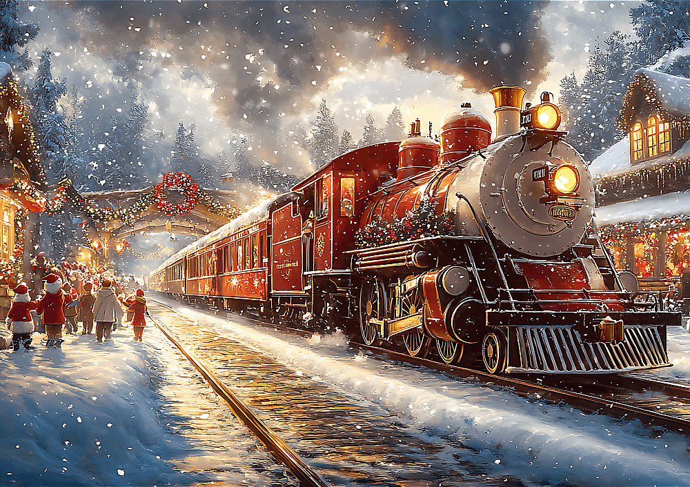PFG Christmas Train (1000pcs) (Usage/Used - PUZZLES FOR GOOD)