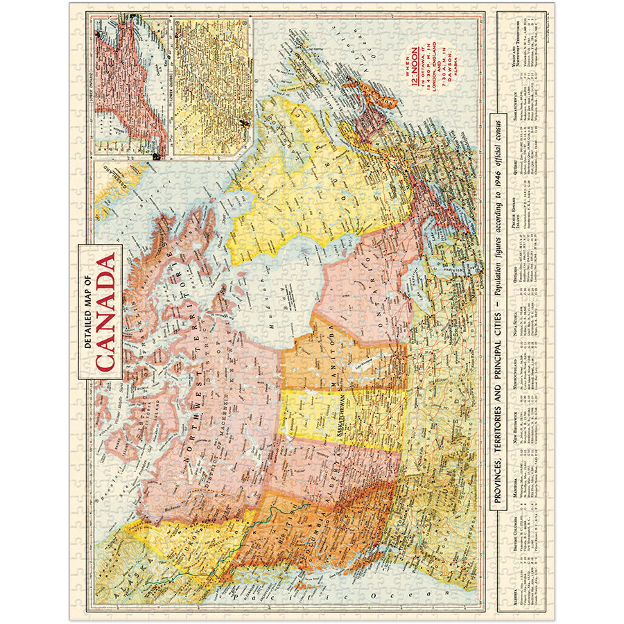 Vintage - Map of Canada (1000pcs)
