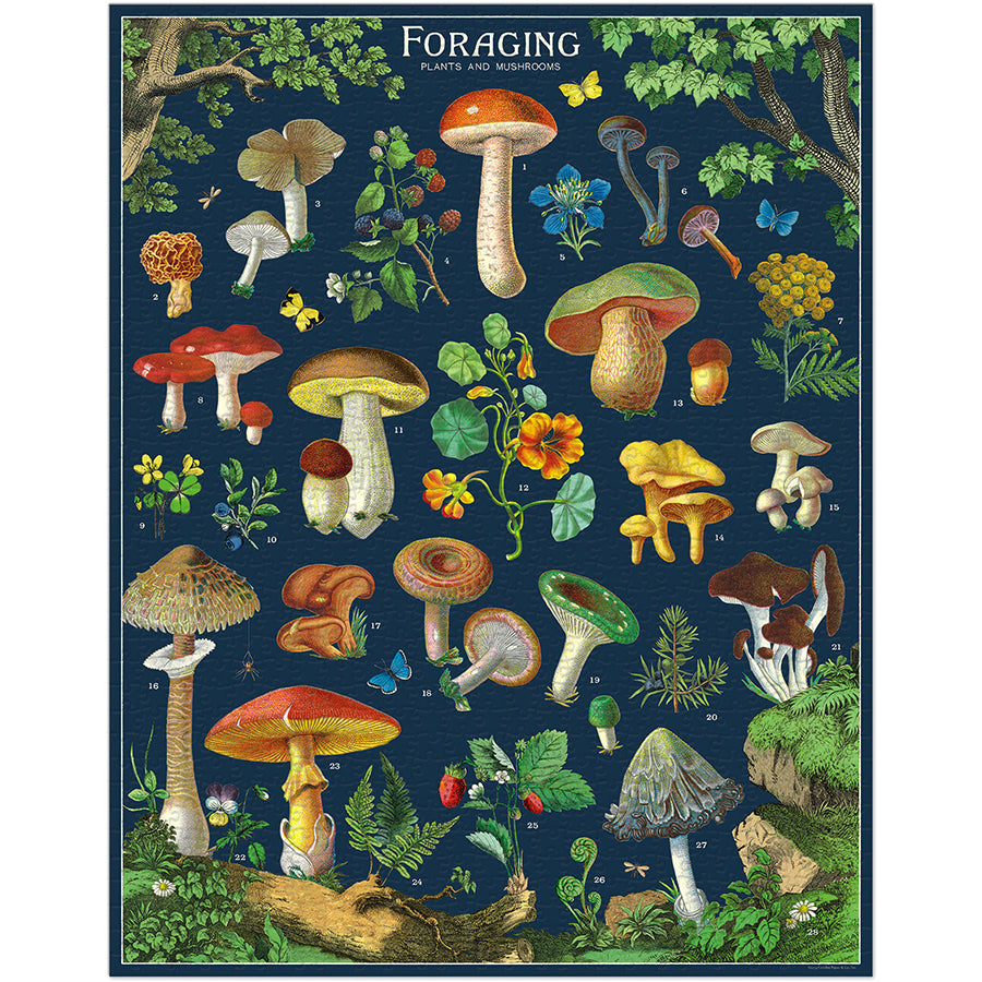 Vintage - Foraging Plants & Mushrooms (1000pcs)