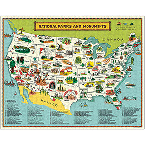 Vintage - National Parks Map (1000pcs)