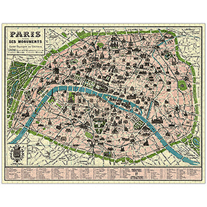 Vintage - Map of Paris (1000pcs)