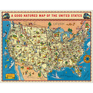 Vintage - Map of the United States (1000pcs)