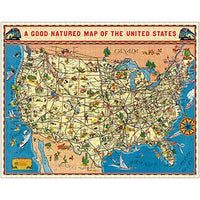 Vintage - Carte des États-Unis (1000pcs)