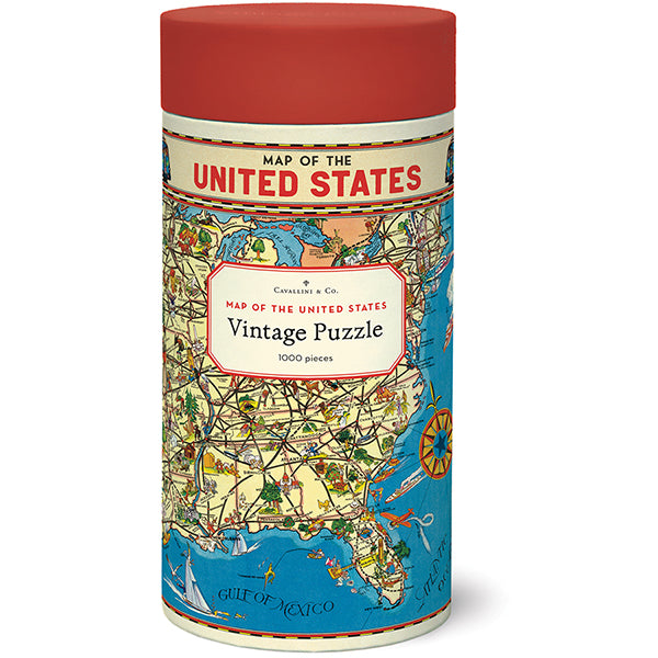 Vintage - Map of the United States (1000pcs)