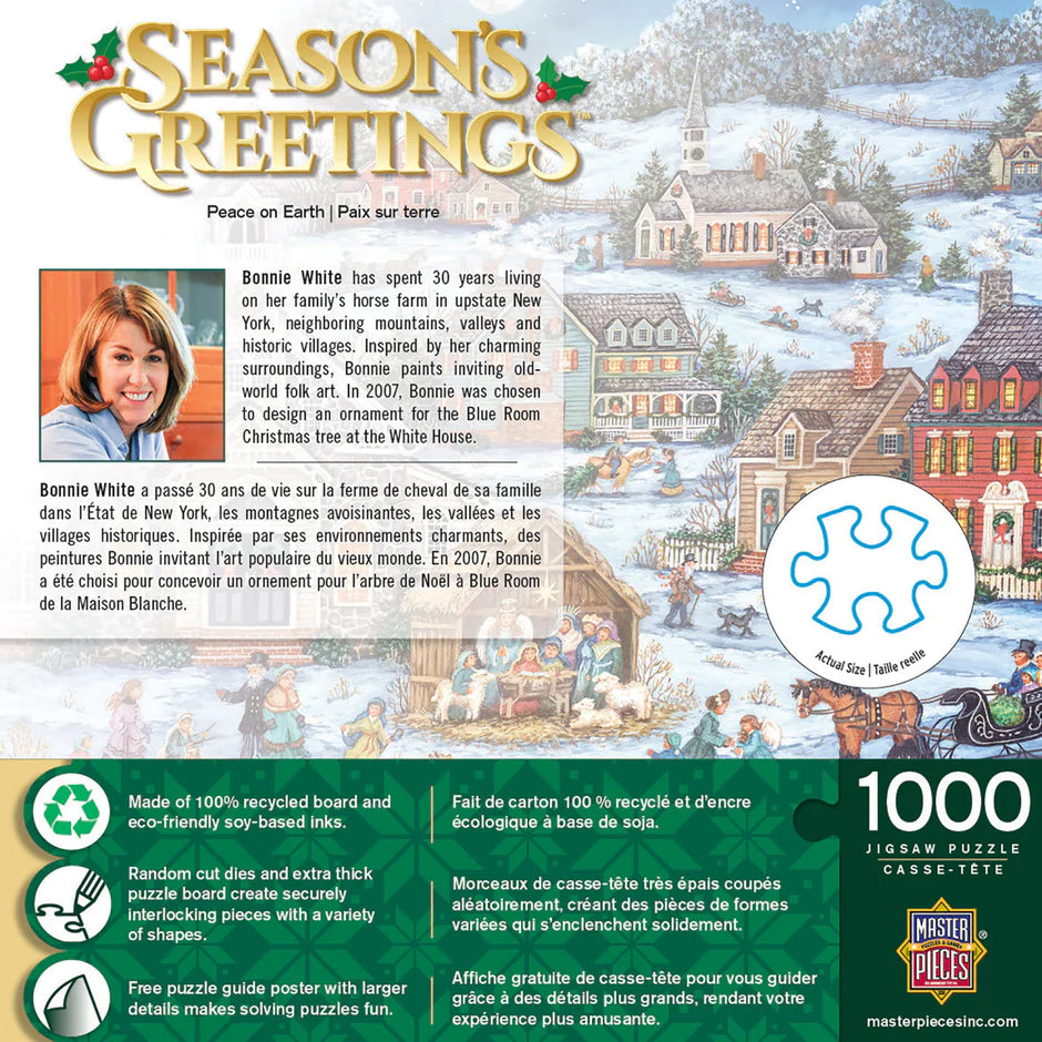 Season's Greetings - Peace on Earth, Bonnie White (1000pcs)