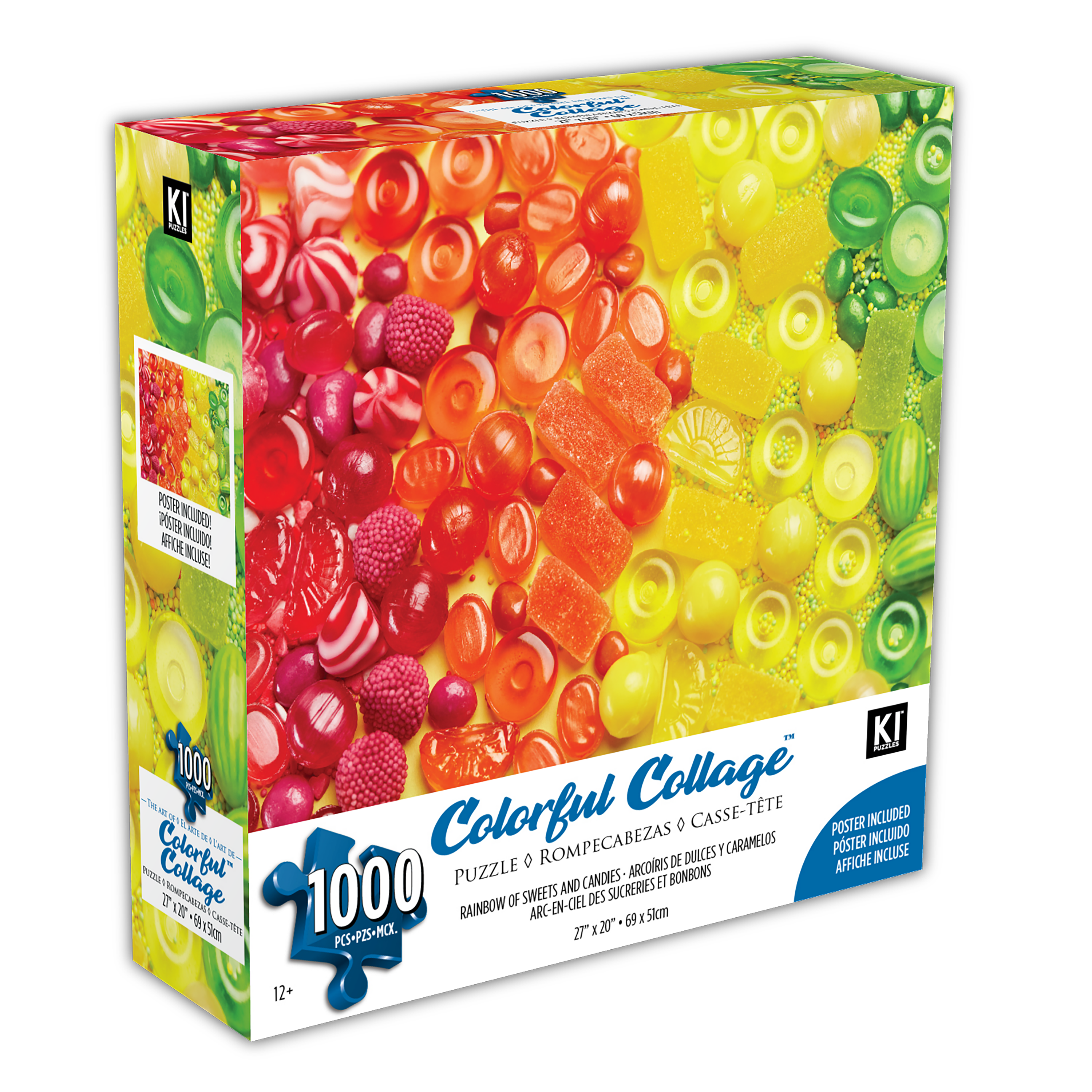 PFG Colorful Collage - Rainbow of Sweets & Candies (1000pcs) (Usage/Used - PUZZLES FOR GOOD)