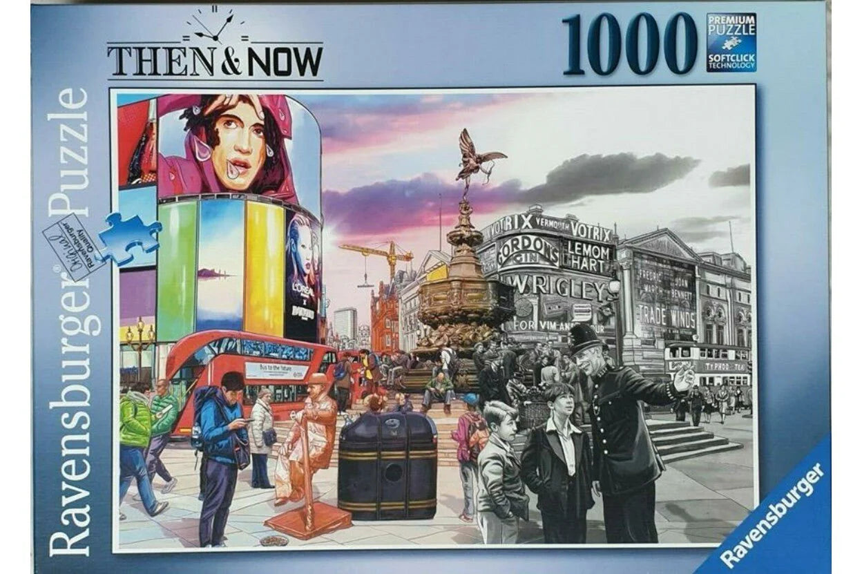 PFG Ravensburger Then & Now - Piccadilly Circus (1000pcs) (Usage/Used - PUZZLES FOR GOOD)