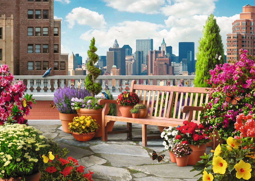 DMG Ravensburger Rooftop Garden (500 large pcs) (DAMAGED BOX)
