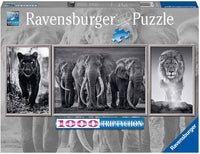 Ravensburger Triptych - Panter, éléphants, lion (1000pcs) (panoramique)