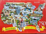 Série en forme de ville natale PFG - USA Houses de culte (750pcs) (utilisation / utilisée - puzzles pour de bon)