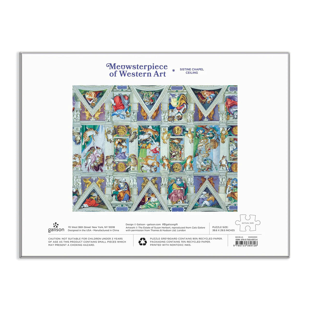 Sistine Chapel Ceiling Meowsterpiece of Western Art (2000pcs)