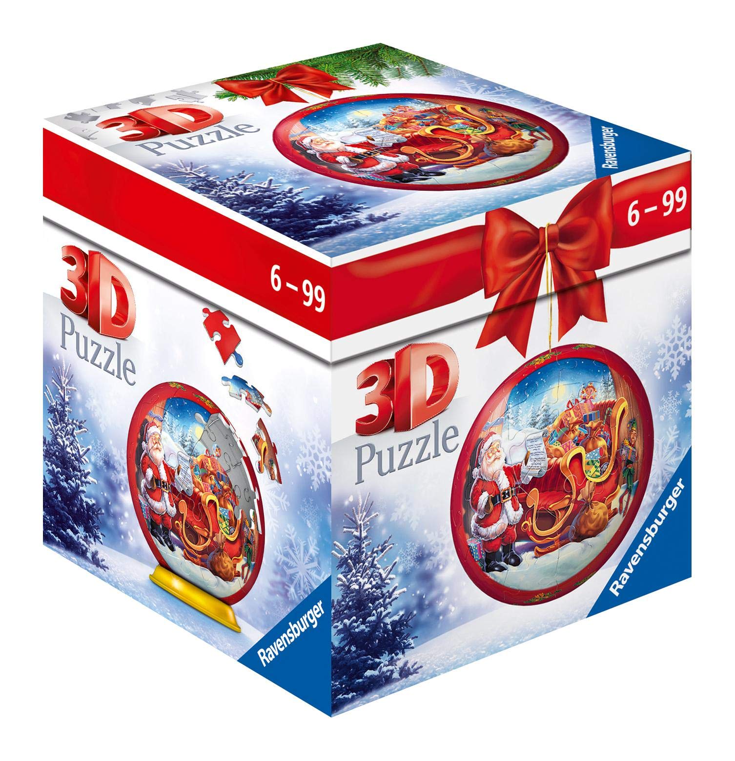 Le traîneau du Père Noël de Ravensburger (ornement de balle de puzzle de Noël 3D)