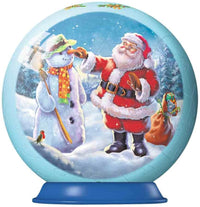 Le bonhomme de neige du Santa de Ravensburger (ornement de balle de puzzle de Noël 3D)
