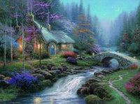 PFG Twilight Cottage, Thomas Kinkade (1000pcs) (Usage/Used - PUZZLES FOR GOOD)
