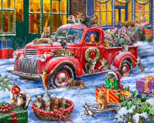 PFG It's A Cats' Christmas, Marcello Corti (1000pcs) (Usage/Used - PUZZLES FOR GOOD)