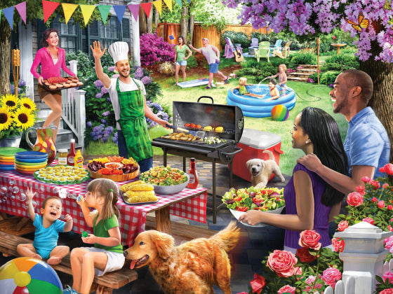 PFG Backyard BBQ, Larry Jones (550pcs) (Usage/Used - PUZZLES FOR GOOD)
