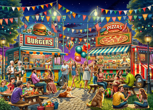 PFG Food Trucks, Rafael Trujillo (1000pcs) (Usage/Used - PUZZLES FOR GOOD)