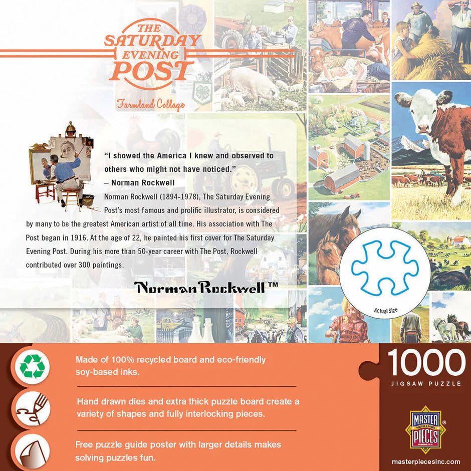 Post du samedi soir - Farm Collage, Norman Rockwell (1000pcs)
