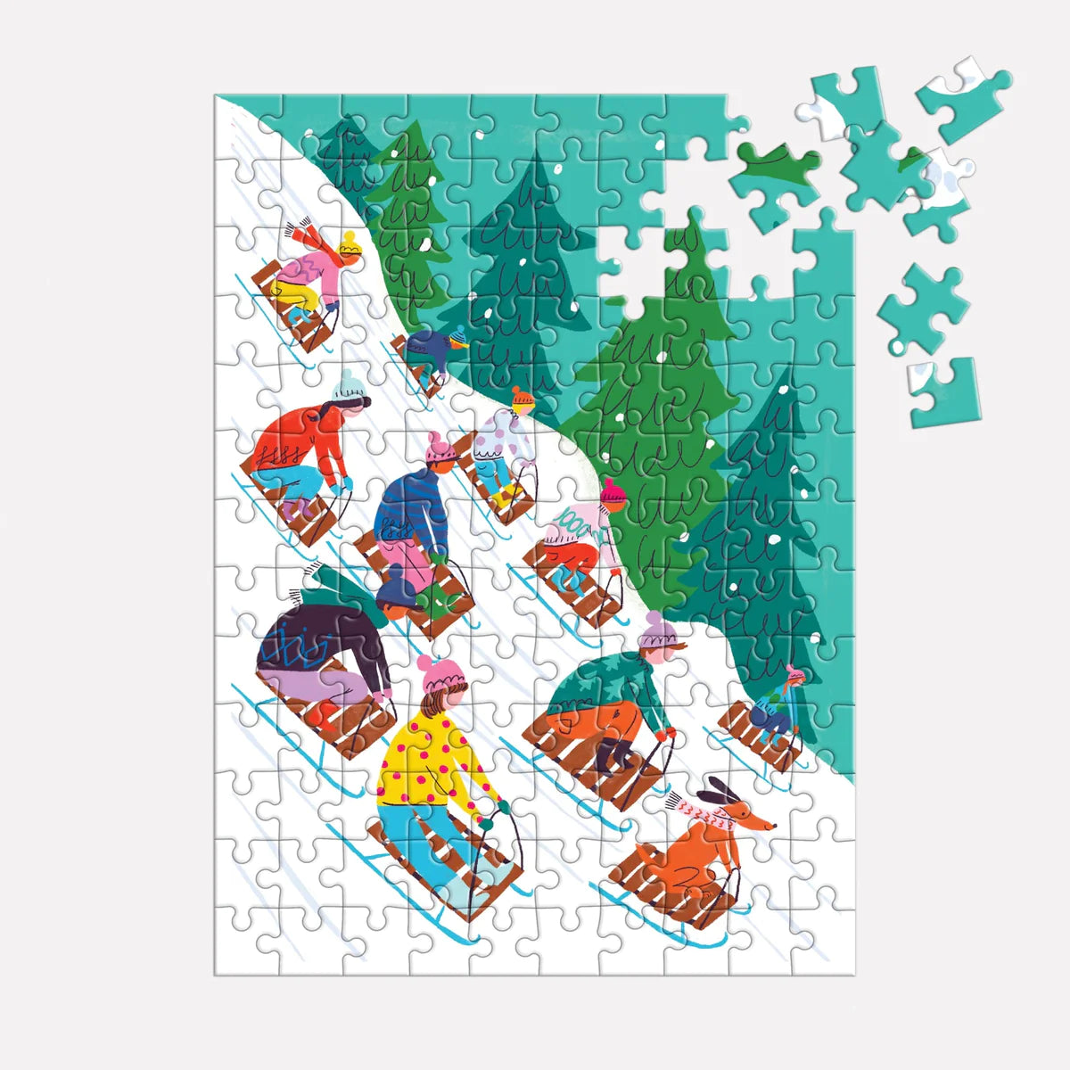 MINI Winter Sledding Ornament (130pcs)