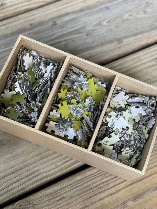 Gravure sur bois: trois puzzles (3 x 300pcs)