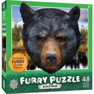 Furry - Black Bear - Shaped (48pcs)
