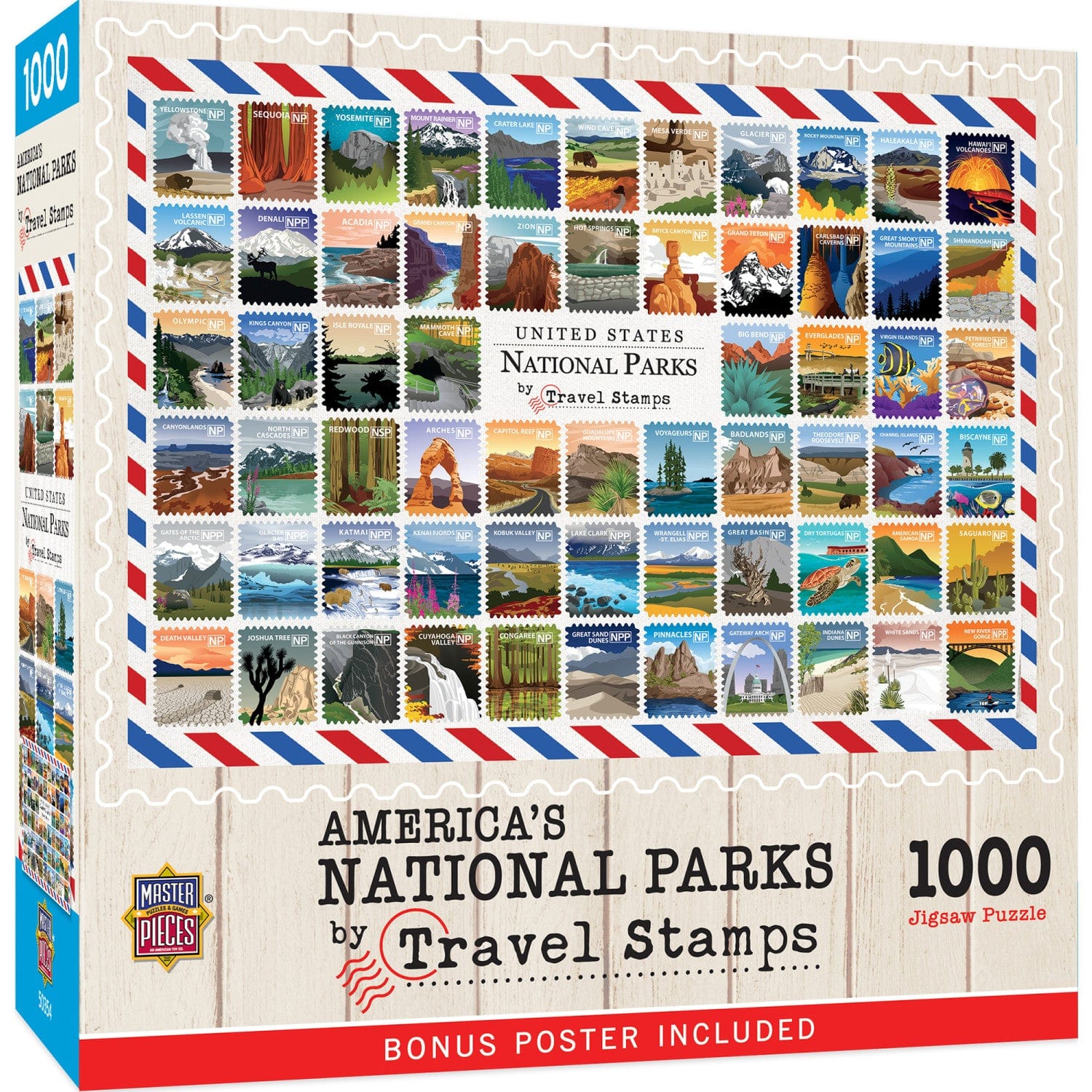 America's National Parks by Travel Stamps (1000pcs)