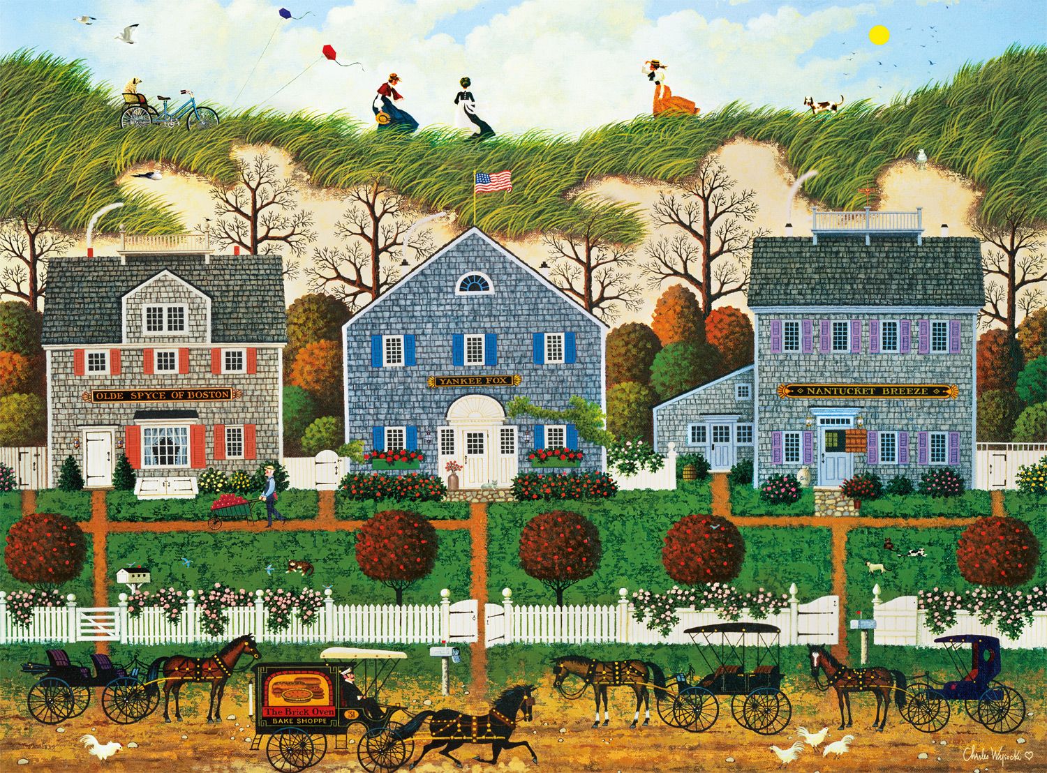 PFG Nantucket Winds, Charles Wysocki (1000pcs) (Usage/Used - PUZZLES FOR GOOD)