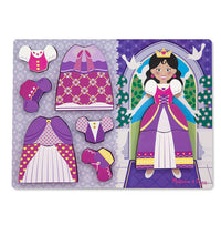 Princesse habillée, puzzle grossier (plateau)