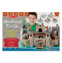 Château médiéval, puzzle 3d et château en un!