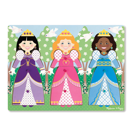 Puzzle de cheville en bois princesse (plateau)