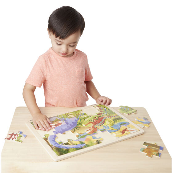 Puzzle en bois de dinosaure