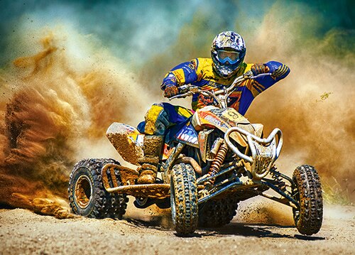 Quad en action